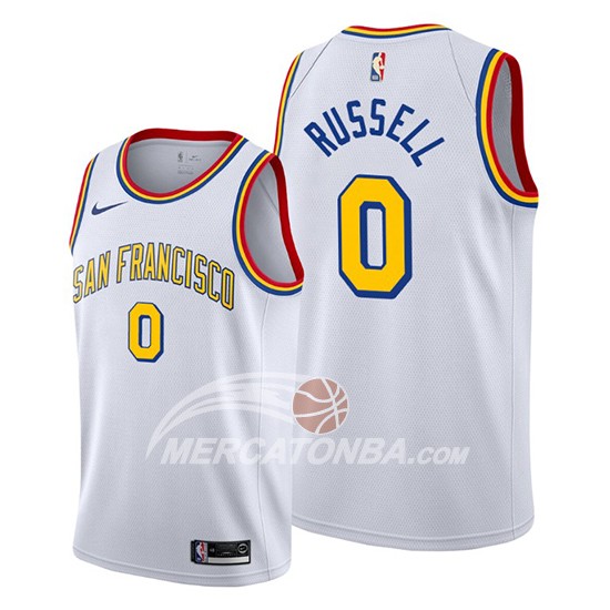 Maglia Golden State Warriors D'angelo Russell Classic Edition Bianco